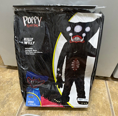 Spirit Poppy Playtime Killy Willy Child Costume Jumpsuit Mask Arm Paws S 4-6