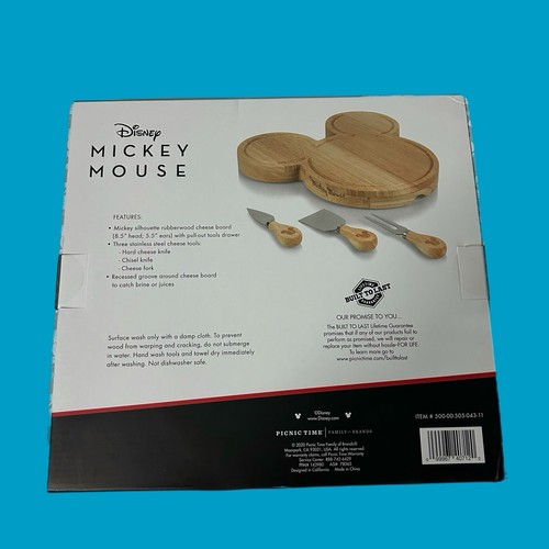 Disney Mickey Mouse Cheese Board And Tool Set, Charcuterie, Brand New In Box - Picture 2 of 2