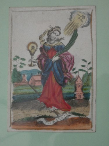 image pieuse XVIIeme sainte barbara