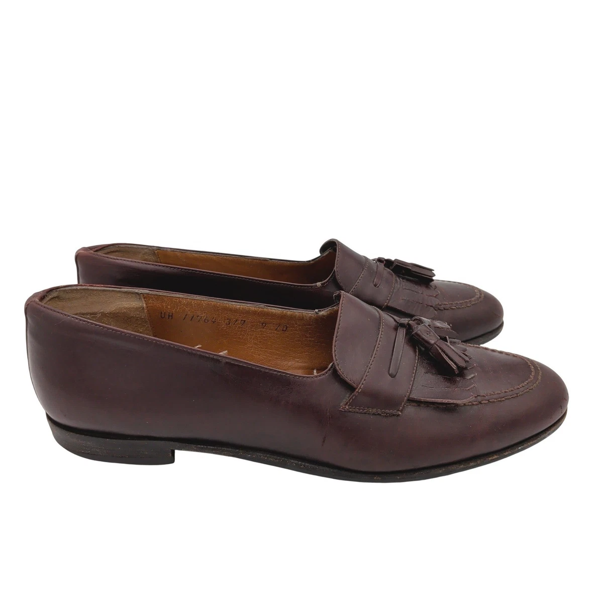 $685 New Salvatore Ferragamo Men Finnegan Red Velvet Tassel Loafers 10.5 Salvatore Ferragamo Red Dress Shoes for Men for sale | eBay main image 3