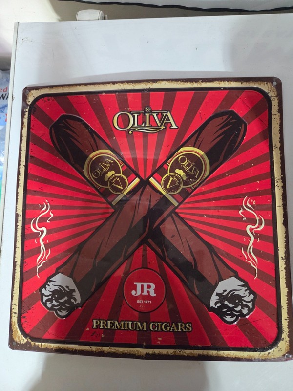 Oliva JR PREMUM CIGAR Metal Sign  15 X 15 Cigar Lounge MAN CAVE