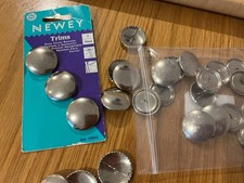 Metal Easy Cover Buttons  18 x 29mm New