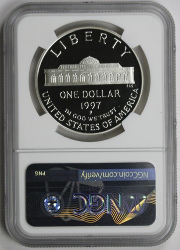 1997-P Botanic Garden Modern Silver Commemorative Dollar $1 PF 69 Ultra Cam NGC - Picture 2 of 4