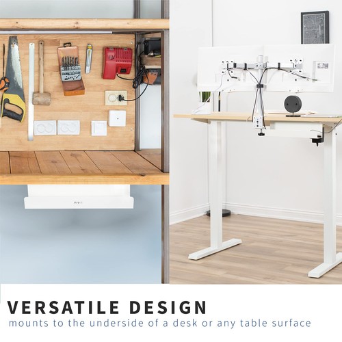 Under Desk 42 cm Cable Management Tray, Power Strip Holder, Cord Organizer, W... - 第 5/9 張圖片