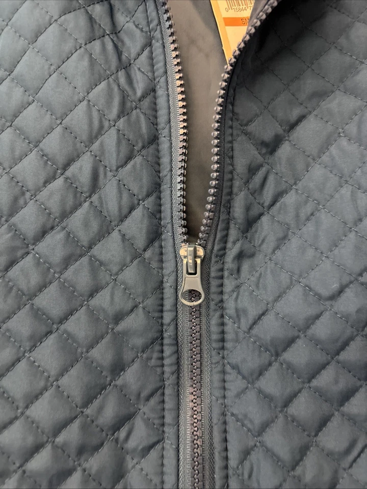 NWT Izod Women's Reversible Full Zip Vest Size Small Fleece & Quilted Aqua Teal - Image 2 of 4