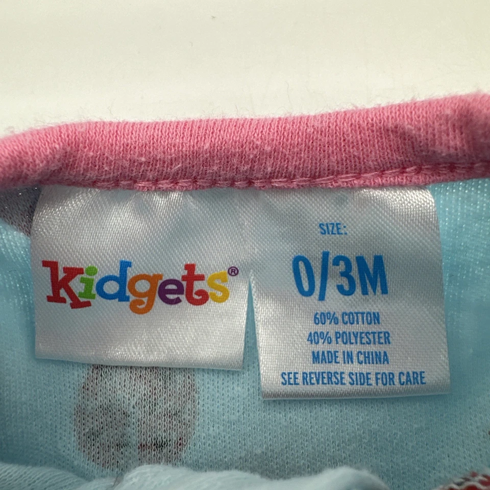 Kidgets One Piece Toddler Girls Size 0-3M Blue Aop Fll Zip Snap.#36325 - Image 2 of 4