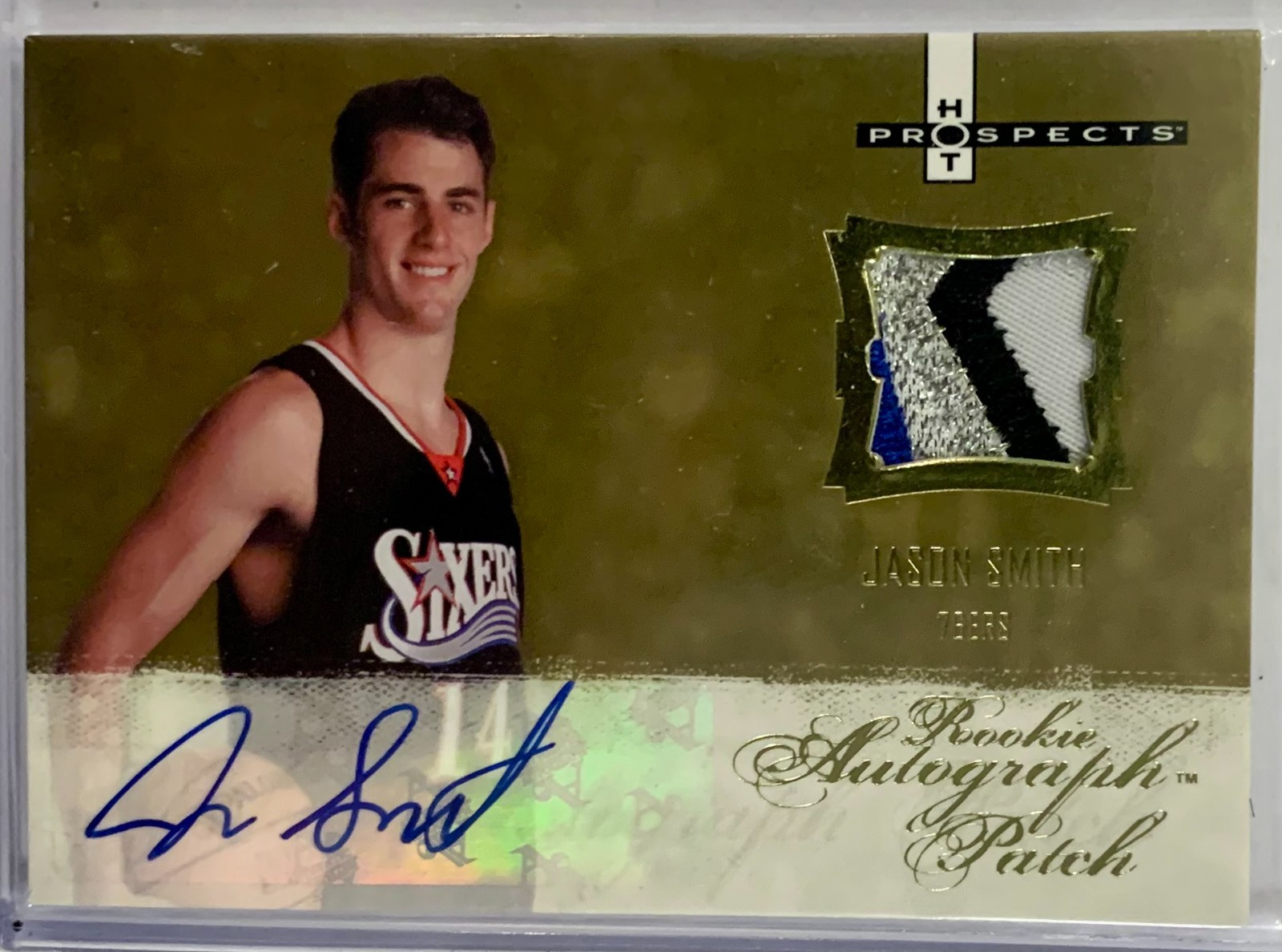 2007-08 NBA Hot Prospects JASON SMITH ROOKIE AUTO PATCH /599 Philadelphia 76ers