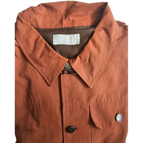 C'est Bon Work Jacket Burnt Orange Zip Up Men's SZ XL Urban Mod Work Chore Nwt  image 14