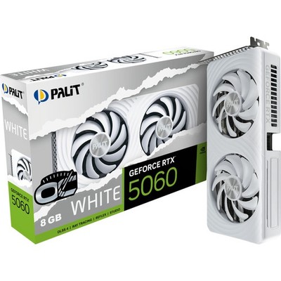 Palit GeForce RTX 5060 OC WHITE 8GB, Grafikkarte, weiß