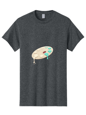 Paint-Palette-1 Mens Graphic Tee, 100% Cotton, Casual Summer Wear