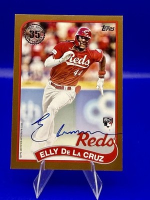 2024 Topps Series 1 Elly De La Cruz Auto Gold /50 1989 35th Anniversary (RC)