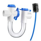 3/4 -inch Standard Condensate Trap with Cleaning Brush, PVC U Trap for HVAC 
