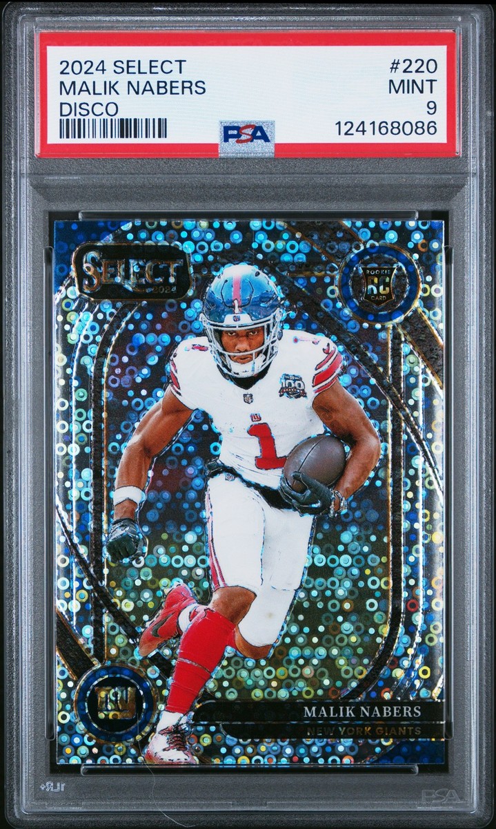 2024 Panini Select - Club Level Malik Nabers #220 Disco Prizm (RC