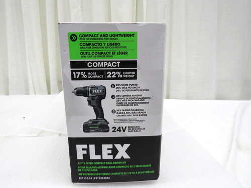 Flex FX1131-1A Kit Trapano Avvitatore Compatto 24V Brushless 1/2" 2 Velocità con Batt 2,5Ah - Foto 7 di 9