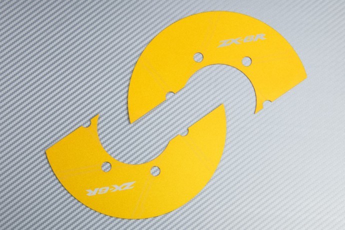 Cache Couronne en Aluminium Anodisé Éclat Or Durable pour KAWASAKI ZX6R