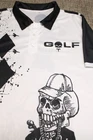 LET'S PAR TEE POLY GOLF SHIRT--SKELETON--WRINKLE FREE--UNWORN!!--NWOT!!