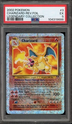 Pokemon Charizard Legendary Coll. Reverse Holo Rare #3 PSA 5