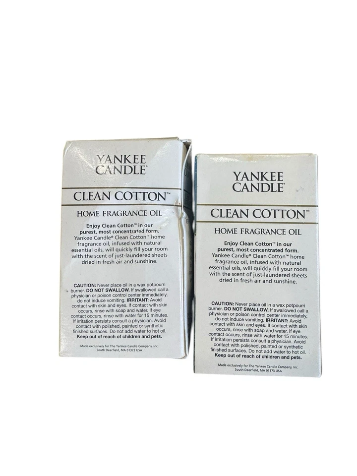 *NUEVO* Lote de 2 YANKEE CANDLE Algodón Limpio Hogar Fragancia Calentador Aceite ENVÍO GRATUITO Foto 2 de 2