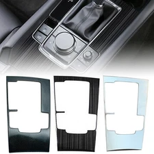 Black titanium Interior Gear Shift Box Panel Cover Trim For Mazda 3 2019 2020