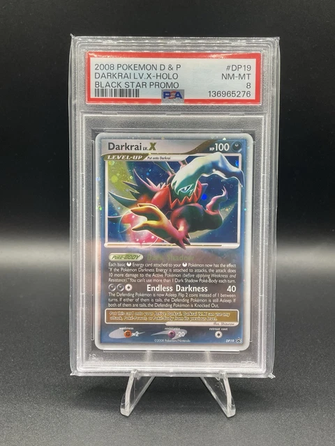 2008 Pokemon Diamond & Pearl Black Star Promo #DP19 DARKRAI LV.X-HOLO PSA 8