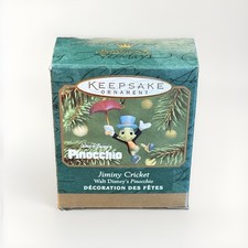 Vintage 2001 Hallmark Ornament Disney Pinnochio "Jiminy Cricket" Mini Ornament