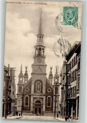 38191801 - Montreal Kirche Bonsecours Briefmarke Bildseite 1911 - Bild 1 von 2