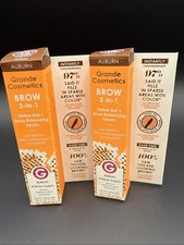 Grande Cosmetics BROW 2-in-1 TINTED GEL  ENHANCING SERUM 8 Week Supply AUBURN