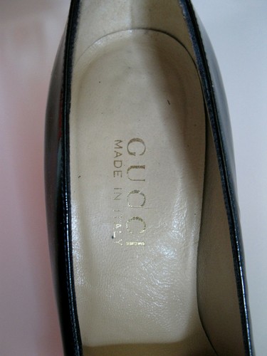 GUCCI Tom Ford Fall 1995 Iconic Horsebit Pumps Navy Patent Size 6+B - Picture 6 of 12