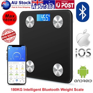 Wireless Digital Body Fat Scale Bathroom Monitor Weight Tracker BMI Water180kg