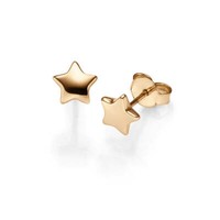 Paar Ohrringe Ohrstecker Sterne 7Mm Aus 585 Gold Rotgold Ohrschmuck GläNzend