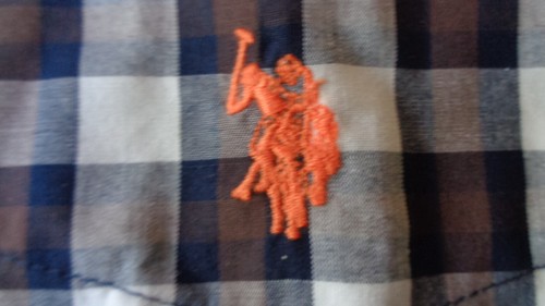 US Polo Assn Men’s Buttton-Down Plaid Shirt Short Sleeve Size XL US Blue Plaid - Picture 6 of 13