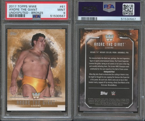 Andre The Giant 2017 Topps WWE Undisputed Bronze #61 PSA 9 wrestling card - Picture 1 of 1