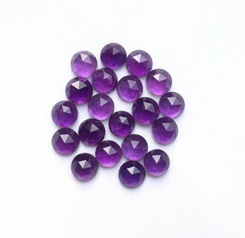 AAA Quality Natural Amethyst Round Rose Cut Loose Gemstone, Wholesale Gems - Picture 8 of 10