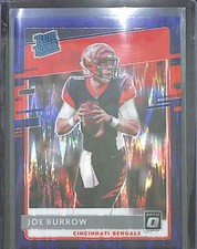 2020 Donruss Optic Football Purple Shock Holo Prizm Rookie #151 Joe Burrow