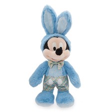 DISNEY STORE MICKEY MOUSE EASTER BUNNY PLUSH PLAID SATIN PANTS BOW TIE SO SOFT