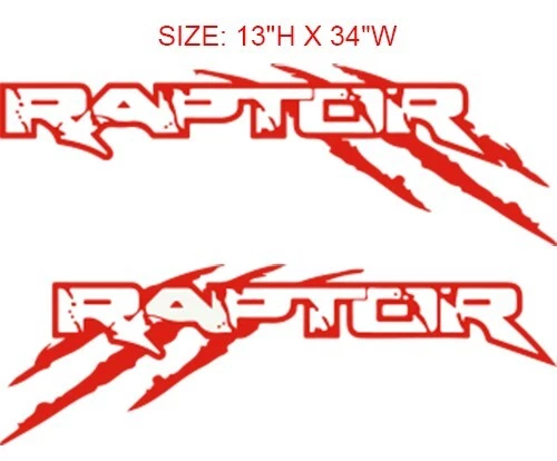 FORD RAPTOR F-150 CALCOMANÍA VINILO, JUEGO DE 2 Foto 4 de 4