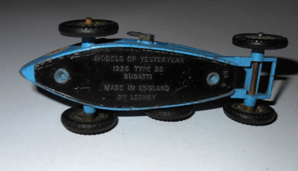 Matchbox Lesney Yesteryear Y6 1926 Type 35 Bugatti BLU - Immagine 3 di 3