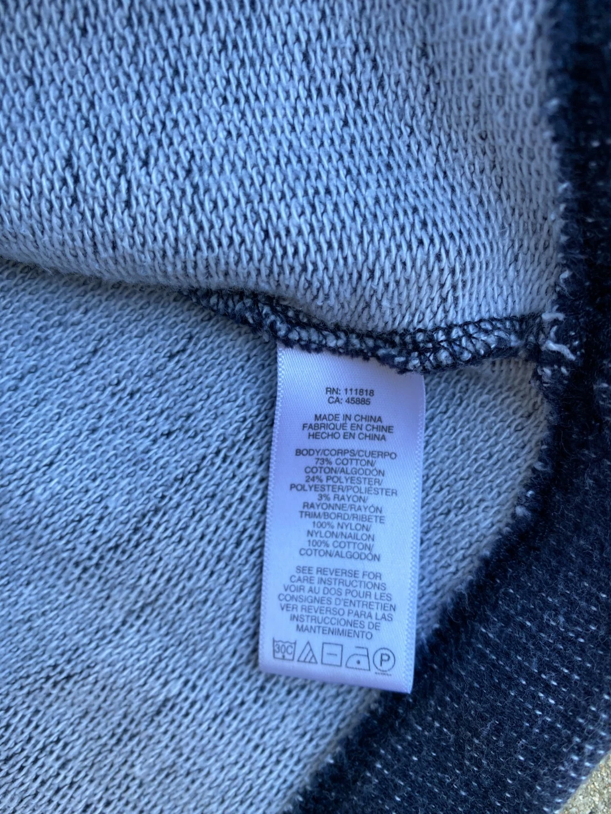 Michael Kors Men's Designer Blue Cotton Nylon Hoodie 1 4 Zip Sweater Medium