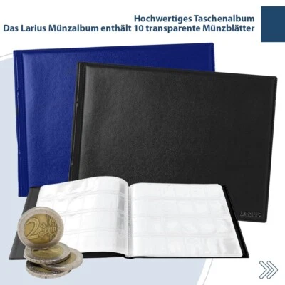 Larius Münzenalbum Münzalbum für 240 Münzen, Gedenkmünzen, für 2 Euro Münzen