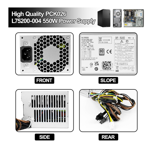 Pour HP Z2 Z1 800 880 G4 G5 G6 G9 PA-5551-1HA 550W Alimentation PCK026 L75200-004 - Photo 5/5