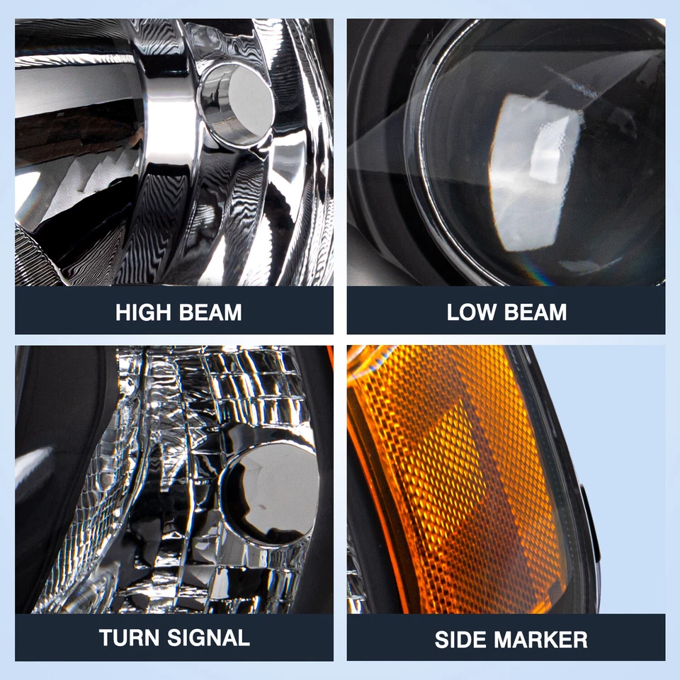 Conjunto de luces de faros cromados izquierda+derecha para Toyota 4Runner 2014-2020 4 puertas Foto 4 de 4