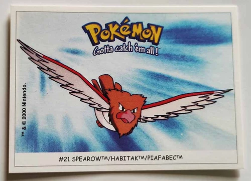 Pokemon Dunkin Boomer SPEAROW card #021/150 stickers 2000