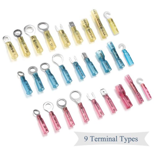 320/500 Stck. Wärmeschrumpf Butt Drahtverbinder Wasserdicht Crimp Spleiß Terminal Kit - Bild 14 von 45