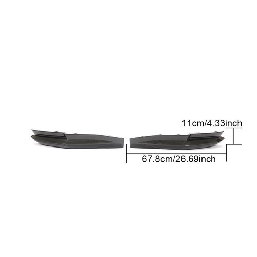 For BMW G80 M3 2021-2022 DRY CARBON FIBER Rear Bumper Splitters Side Canard Fins - Picture 12 of 12