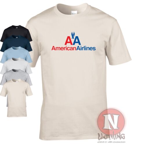 American Airlines 1965 logo t-shirt classic plane spotters airline crew airports - Afbeelding 1 van 7