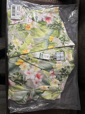 Tommy Bahama Size Large Flora Riviera Paloma Coast Stretch-Linen