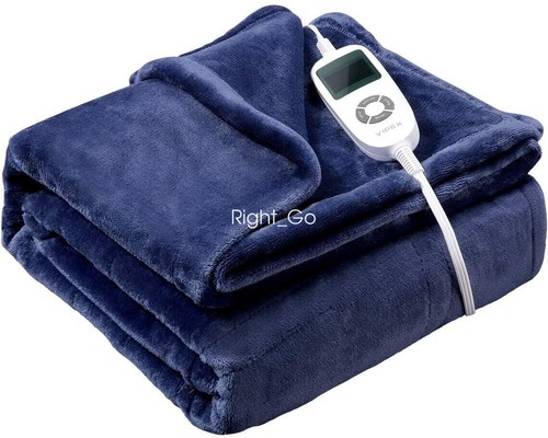 Double-side Flannel Heated Electric Throw Rug Blanket Fast Heating Warm Washable - Picture 18 of 31