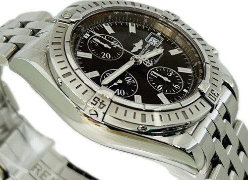 Discount Breitling Chronomat Evolution A13356 Auto Mens Watch Excellent A3286 - Picture 5 of 13