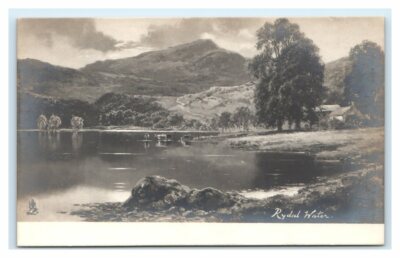 RPPC Tucks 'Lovely Lakeland' Rydal Water UDB Lake District England UK Postcard 