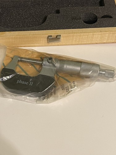 Phase II Außenmikrometer 0-1"" 0,001"" Neu Maschinist - Bild 2 von 8